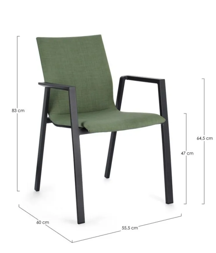 Sedie>Bizzotto SEDIA IN ALLUMINIO OLIVE JX55 - ODEON