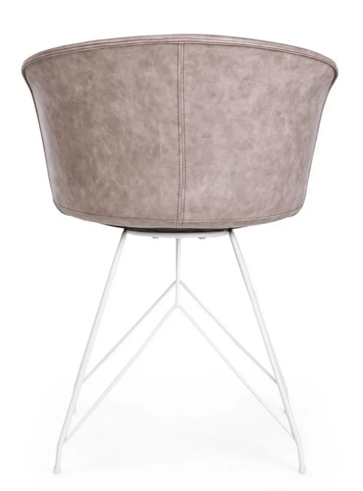 Sedie>Bizzotto SEDIA IN ECOPELLE BEIGE - LOFT