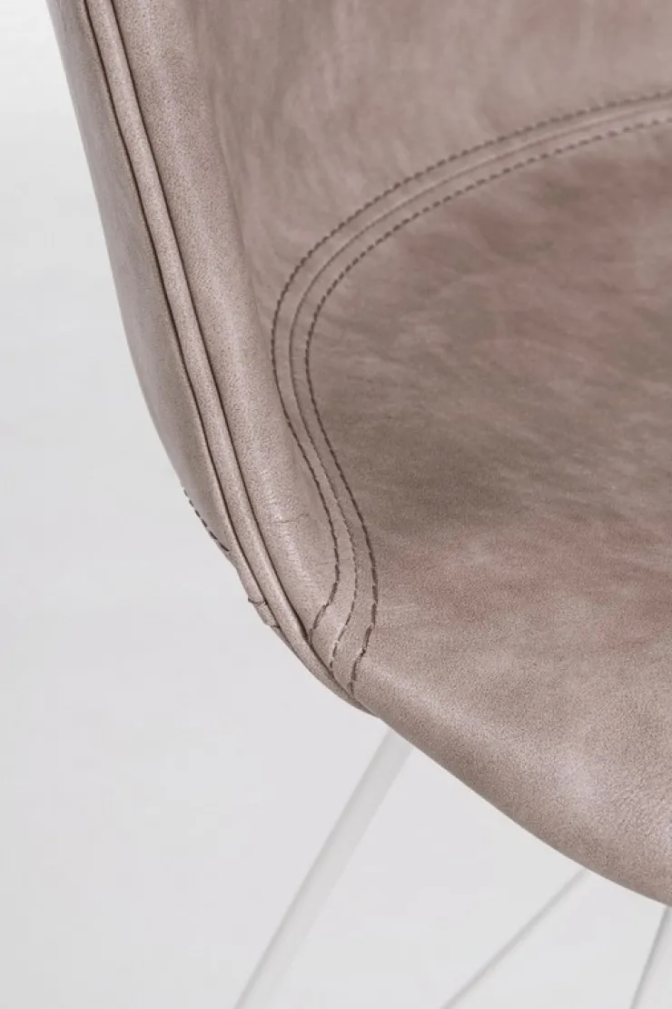 Sedie>Bizzotto SEDIA IN ECOPELLE BEIGE - LOFT