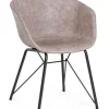 Sedie>Bizzotto SEDIA IN ECOPELLE BEIGE - WARHOL