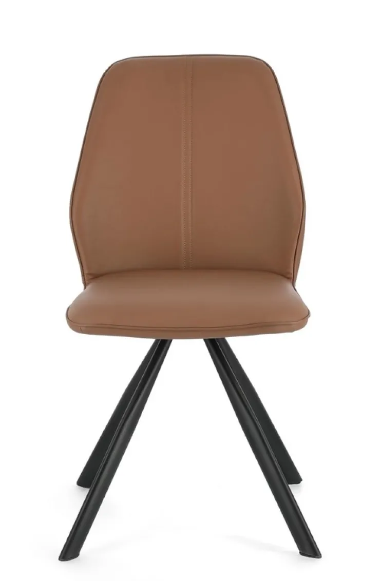 Sedie>Bizzotto SEDIA IN ECOPELLE COGNAC - MAXWELL