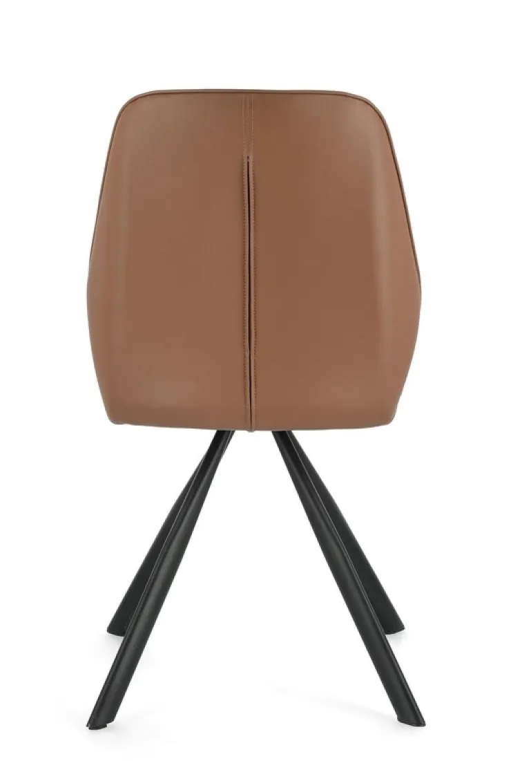 Sedie>Bizzotto SEDIA IN ECOPELLE COGNAC - MAXWELL