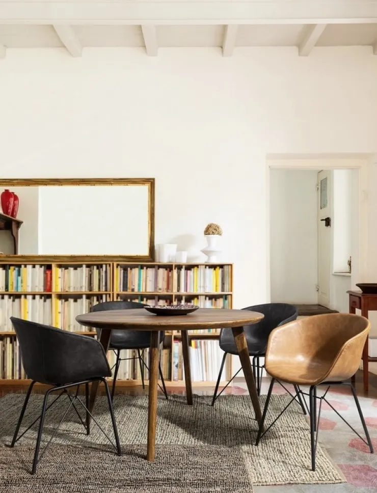 Sedie>Bizzotto SEDIA IN ECOPELLE COLOR CUOIO - WARHOL
