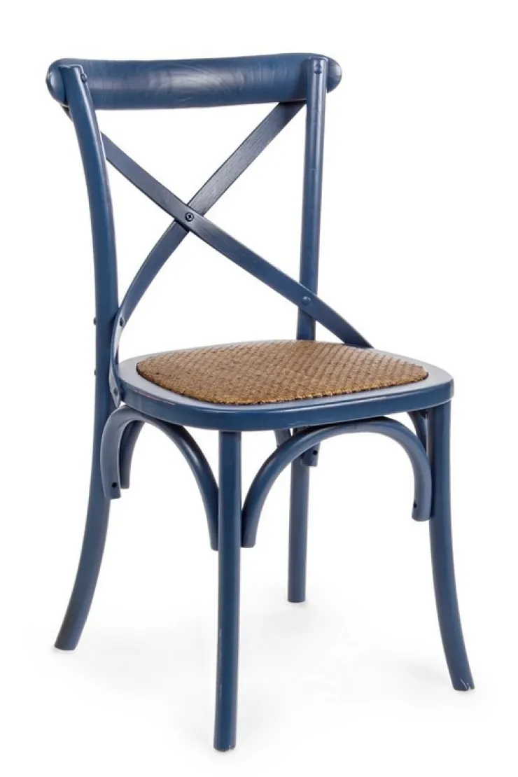 Sedie>Bizzotto SEDIA IN LEGNO BLU - CROSS