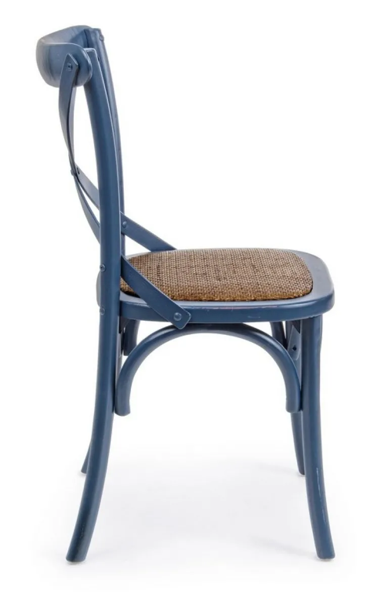 Sedie>Bizzotto SEDIA IN LEGNO BLU - CROSS