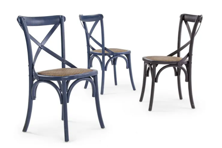 Sedie>Bizzotto SEDIA IN LEGNO BLU - CROSS