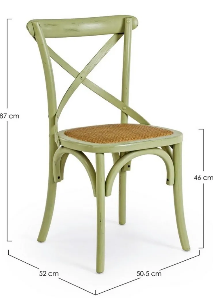 Sedie>Bizzotto SEDIA IN LEGNO VERDE - CROSS