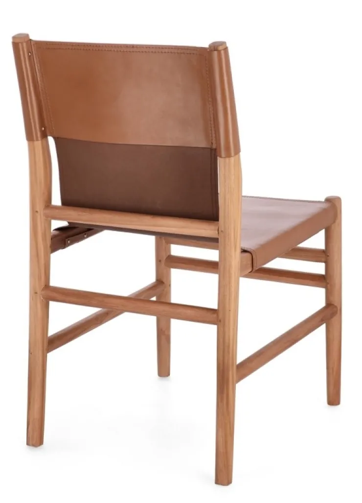 Sedie>Bizzotto SEDIA IN PELLE COGNAC - CAROLINE