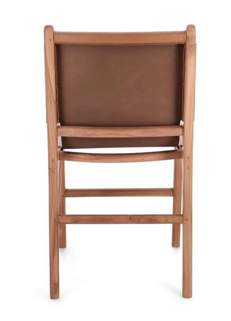 Sedie>Bizzotto SEDIA IN PELLE COGNAC - EUGENIE