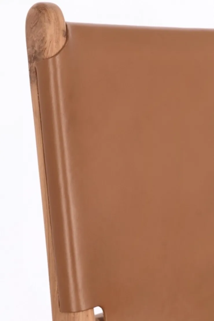 Sedie>Bizzotto SEDIA IN PELLE COGNAC - EUGENIE