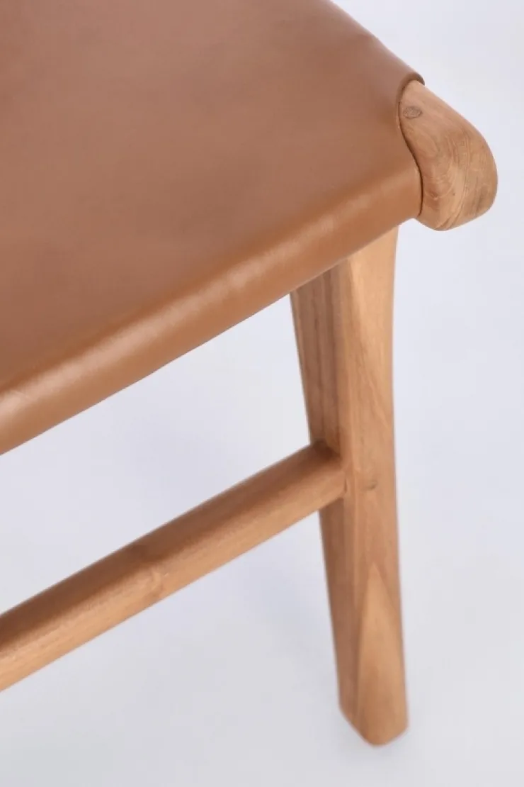 Sedie>Bizzotto SEDIA IN PELLE COGNAC - EUGENIE