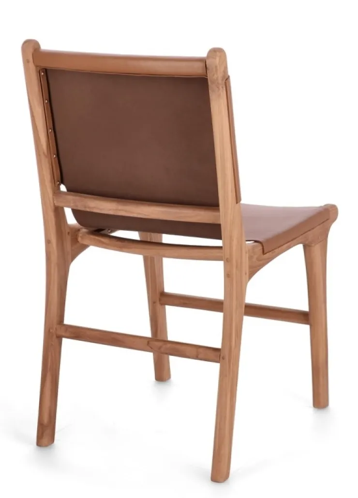 Sedie>Bizzotto SEDIA IN PELLE COGNAC - EUGENIE