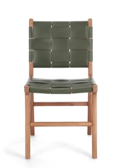 Sedie>Bizzotto SEDIA IN PELLE VERDE - JOANNA