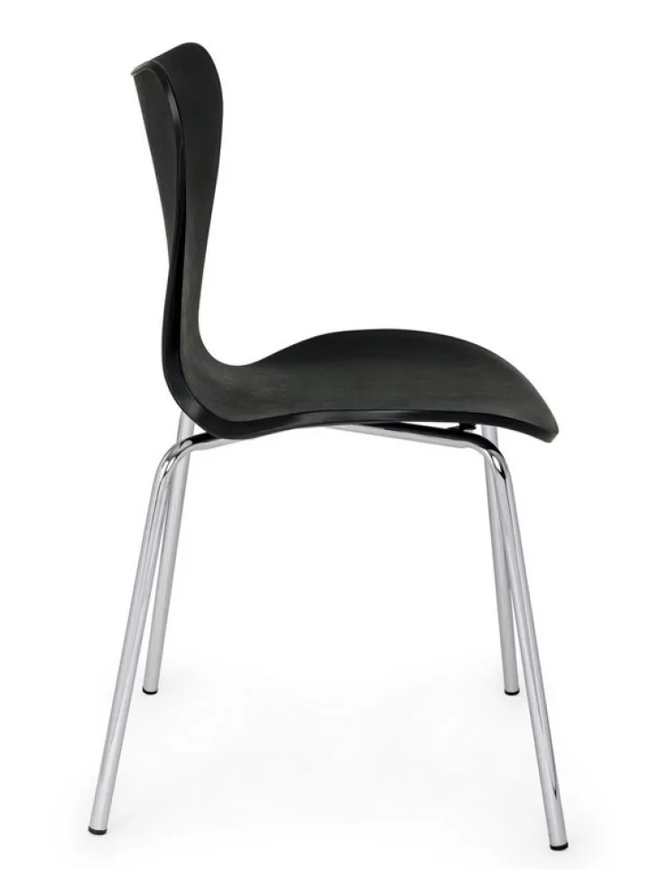 Sedie>Bizzotto SEDIA IN PLASTICA NERA - TESSA