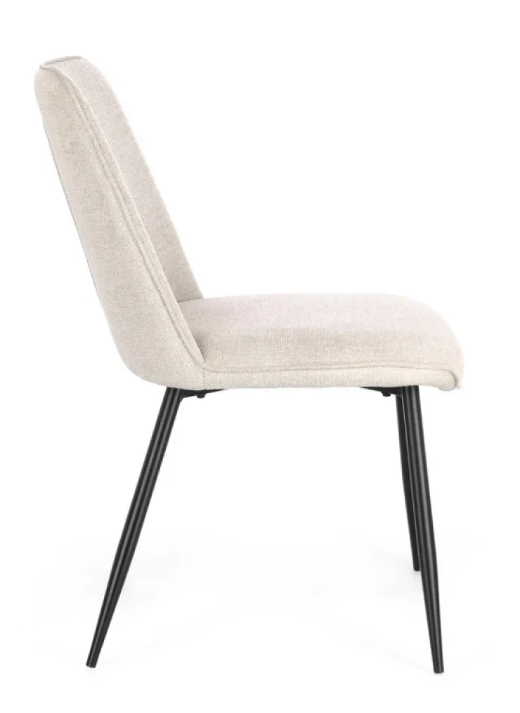 Sedie>Bizzotto SEDIA IN TESSUTO BEIGE - CORA