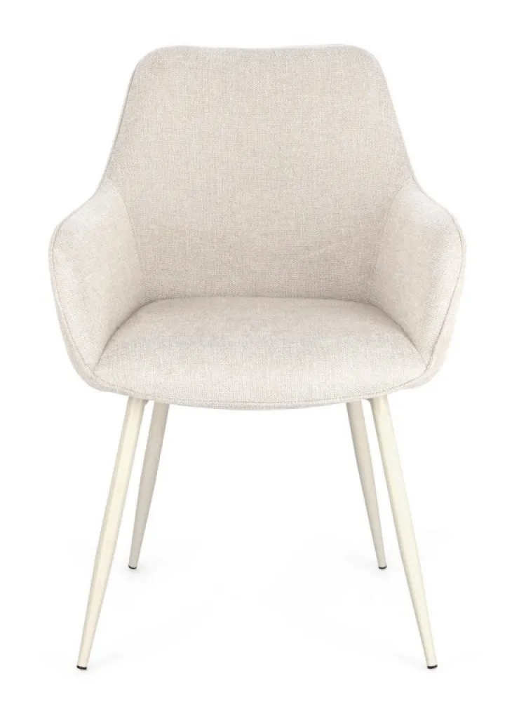 Sedie>Bizzotto SEDIA IN TESSUTO BEIGE - CORA