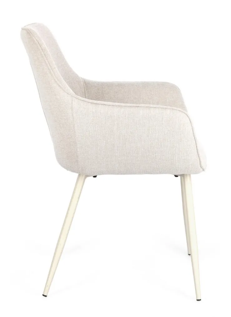 Sedie>Bizzotto SEDIA IN TESSUTO BEIGE - CORA