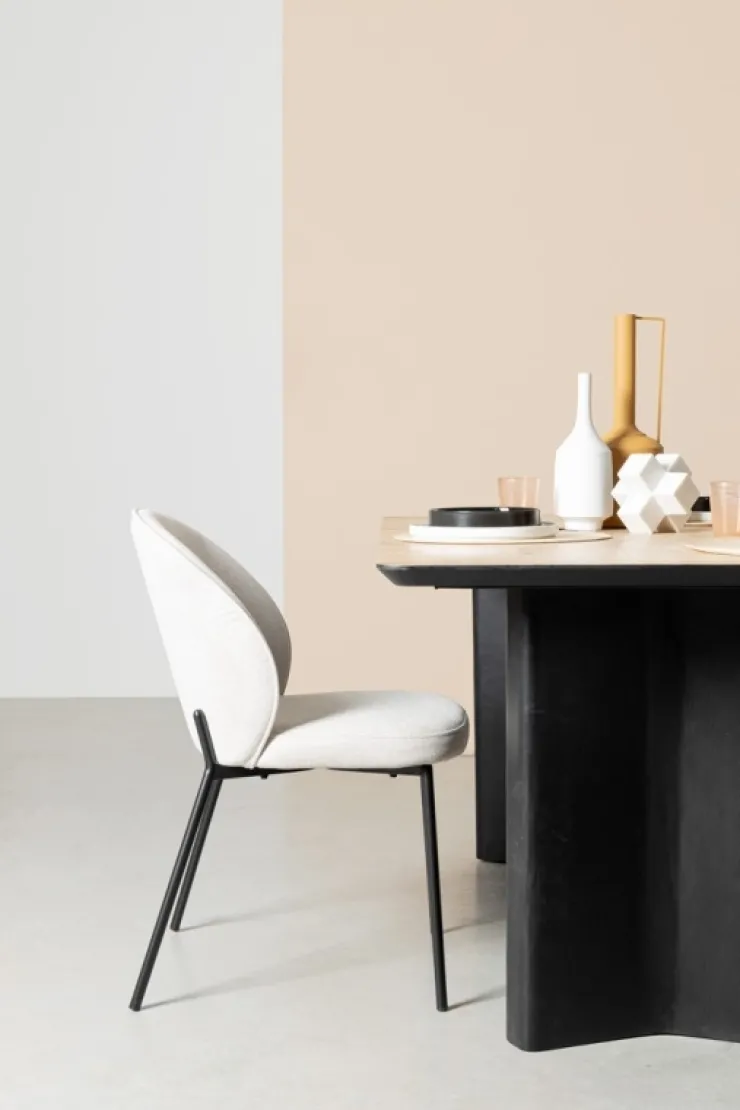 Sedie>Bizzotto SEDIA IN TESSUTO BEIGE - WENDY