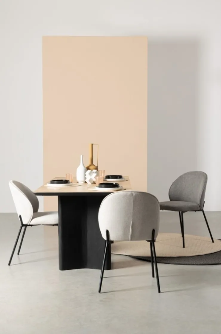 Sedie>Bizzotto SEDIA IN TESSUTO BEIGE - WENDY