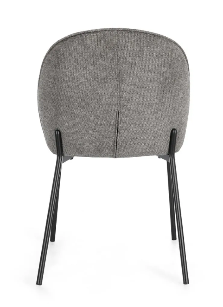 Sedie>Bizzotto SEDIA IN TESSUTO GRIGIO SCURO - WENDY