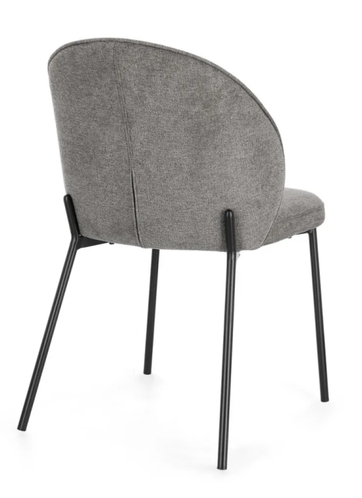 Sedie>Bizzotto SEDIA IN TESSUTO GRIGIO SCURO - WENDY