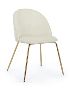 Sedie>Bizzotto SEDIA IN VELLUTO BIANCO - TANYA