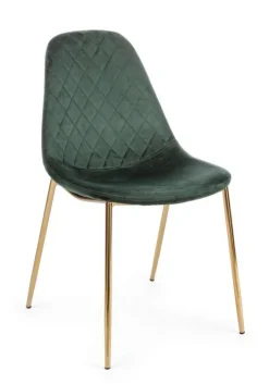 Sedie>Bizzotto SEDIA IN VELLUTO VERDE - TERRY