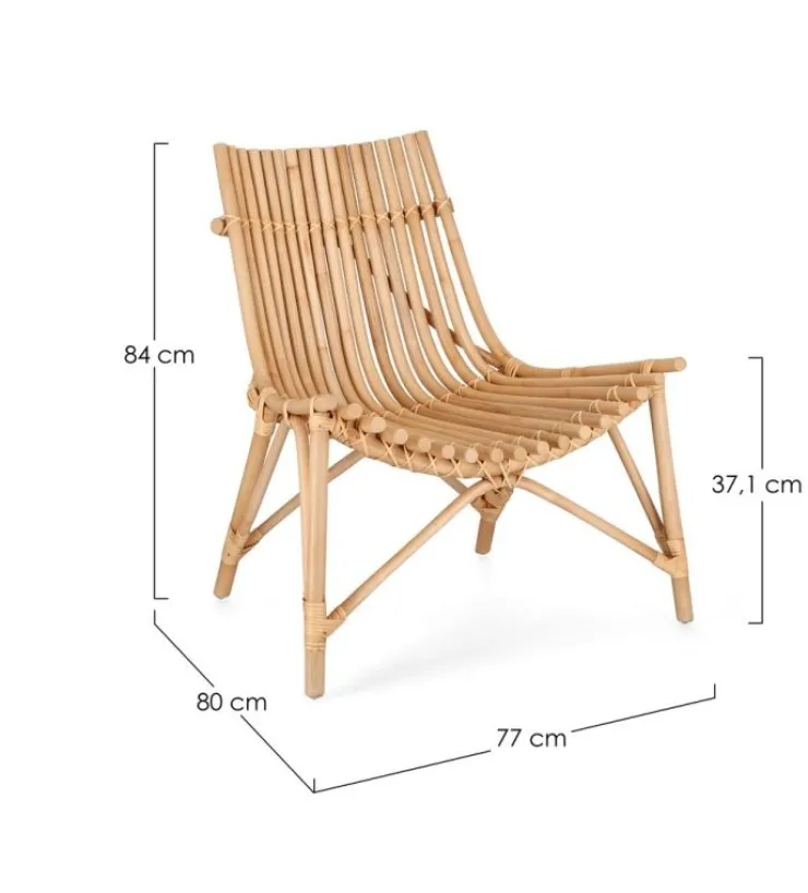 Poltrone E Chaise Longue>Bizzotto SEDIA LOUNGE MENENDEZ NATURALE