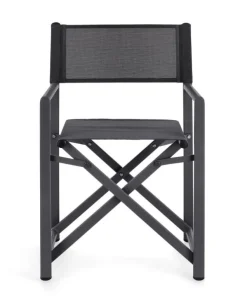 Sedie>Bizzotto SEDIA REGISTA IN ALLUMINIO GRIGIO SCURO - TAYLOR