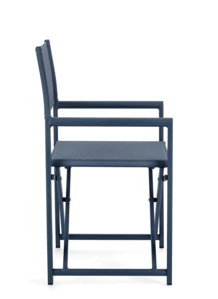 Sedie>Bizzotto SEDIA REGISTA IN ALLUMINIO NAVY - TAYLOR