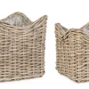 Ceste Decorative>Bizzotto SET2 CESTA HARIS QU GRIGIO