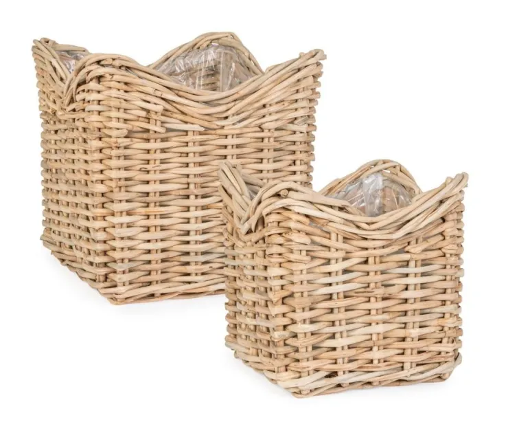 Ceste Decorative>Bizzotto SET2 CESTA HARIS QU NATURALE
