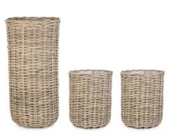 Ceste Decorative>Bizzotto SET3 CESTA JEFRI OV GRIGIO