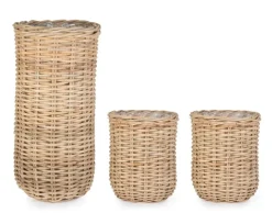 Ceste Decorative>Bizzotto SET3 CESTA JEFRI OV NATURALE