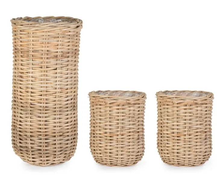 Ceste Decorative>Bizzotto SET3 CESTA JEFRI OV NATURALE