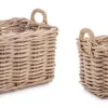 Ceste Decorative>Bizzotto SET2 CESTA 2M MALANG RETT GRIGIO