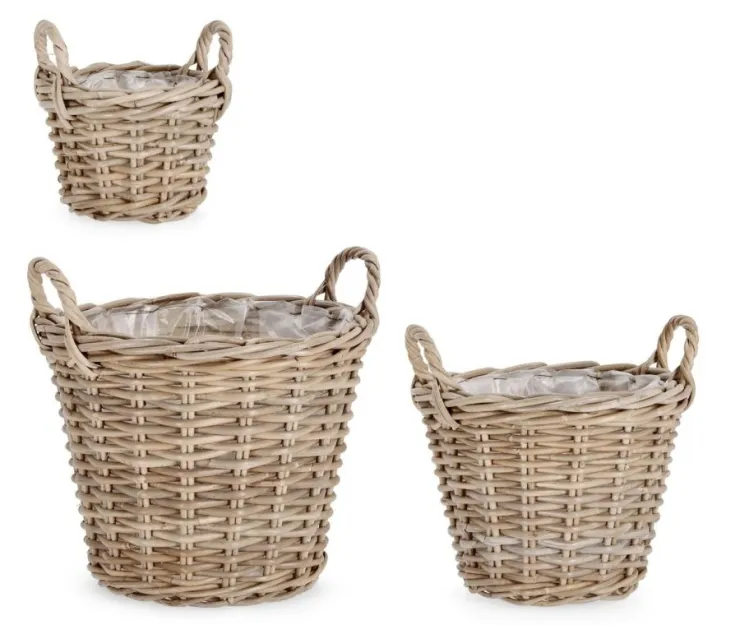 Ceste Decorative>Bizzotto SET3 CESTA 2M RANDY SVAS GRIGIO