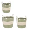 Ceste Decorative>Bizzotto SET3 CESTA 2M THELMA VERDE SVAS
