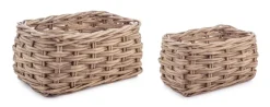 Ceste Decorative>Bizzotto SET2 CESTA MALANG GRIGIO
