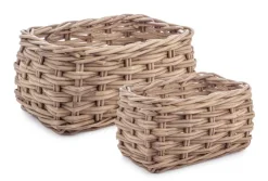 Ceste Decorative>Bizzotto SET2 CESTA MALANG GRIGIO