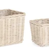 Ceste Decorative>Bizzotto SET2 CESTA RANDY QU SBIANCATO