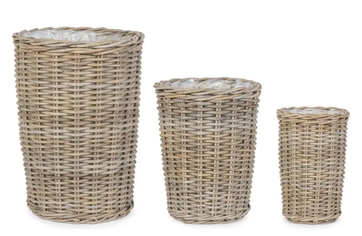Ceste Decorative>Bizzotto SET3 CESTA RANDY TO GRIGIO