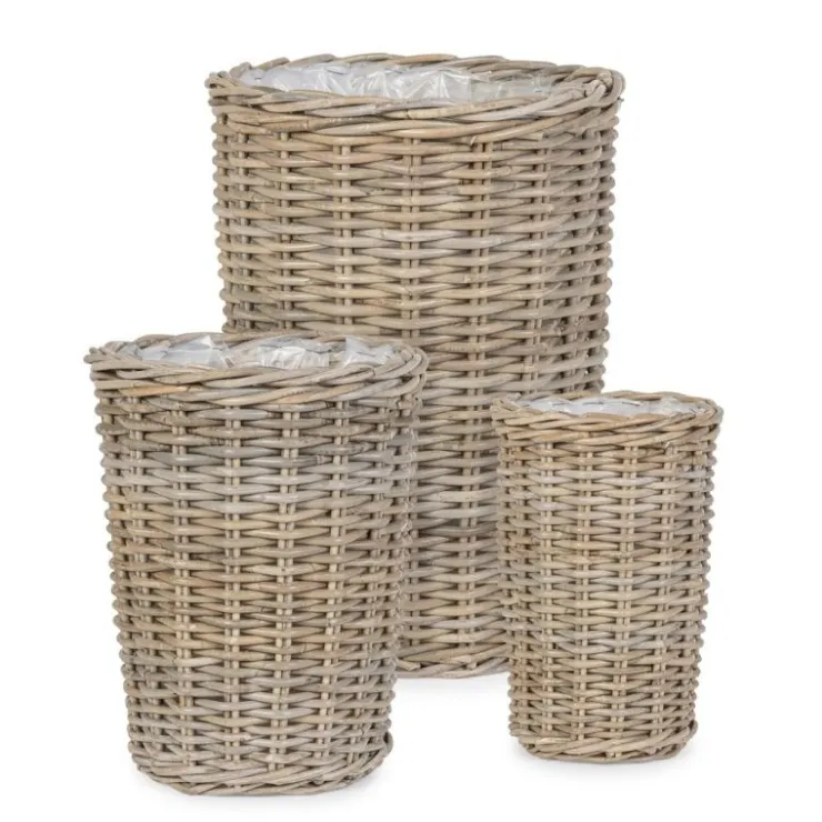 Ceste Decorative>Bizzotto SET3 CESTA RANDY TO GRIGIO