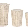 Ceste Decorative>Bizzotto SET3 CESTA RANDY TO SBIANCATO