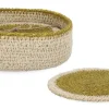 Ceste Decorative>Bizzotto SET1 CESTINO GIANG-4 S.BICCHIERE NAT SEN