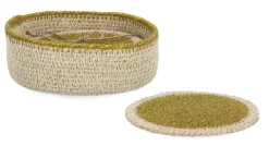 Ceste Decorative>Bizzotto SET1 CESTINO GIANG-4 S.BICCHIERE NAT SEN