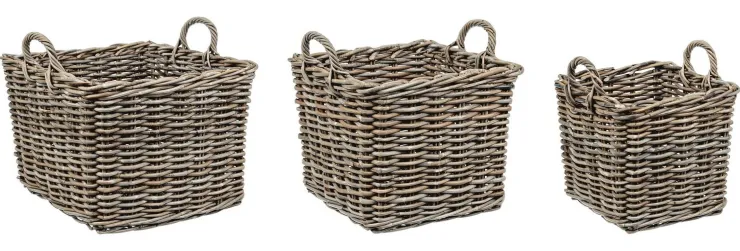 Ceste Decorative>Bizzotto SET3 CESTO 2M NARRA QU