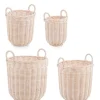 Ceste Decorative>Bizzotto SET4 CESTO 2M NARRA TO SBIANCATO