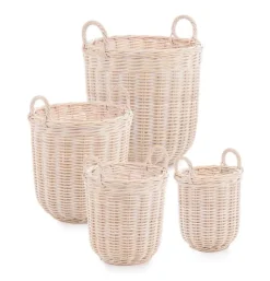 Ceste Decorative>Bizzotto SET4 CESTO 2M NARRA TO SBIANCATO