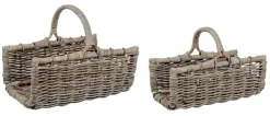 Ceste Decorative>Bizzotto SET2 CESTO P.LEGNA NARRA